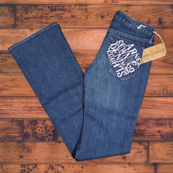 Earnest Sewn Women's Jeans Size 24, 28, 29 Ali Medium Wash Low-Rise Bootcut - Picture 3 of 7